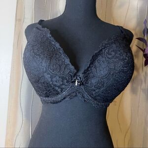 Lace Push Up Bra in Black